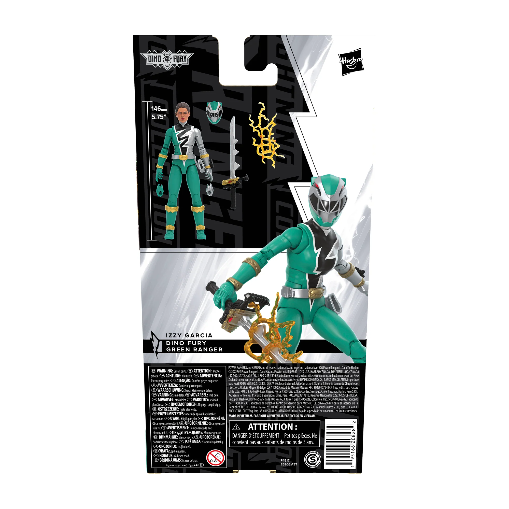 Power Rangers Lightning Collection Dino Fury Green Ranger - Image 3