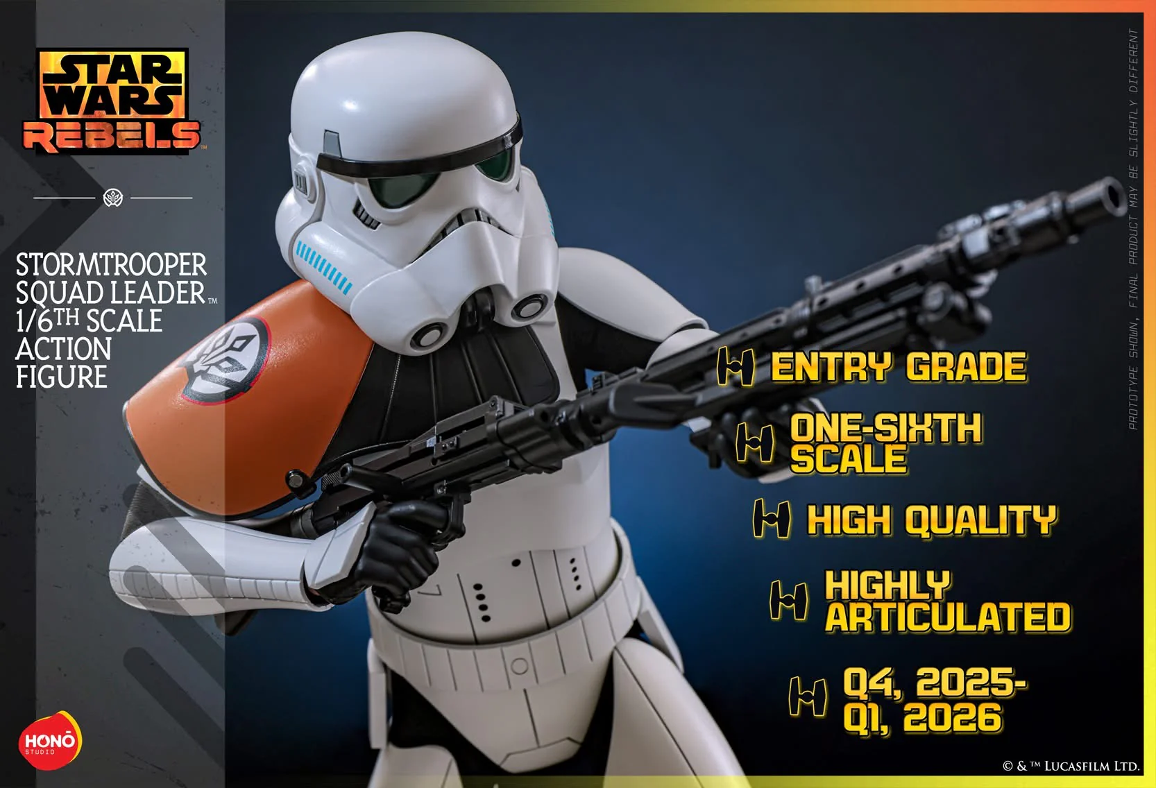 PRE-ORDER Hono Studios Star Wars Rebels 1/6 Scale Stormtrooper Squad Leader - Image 4