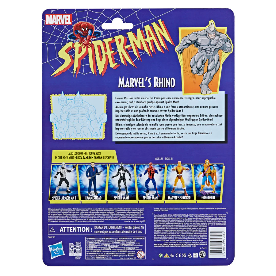 Marvel Legends Retro Spider-Man Rhino - Image 3