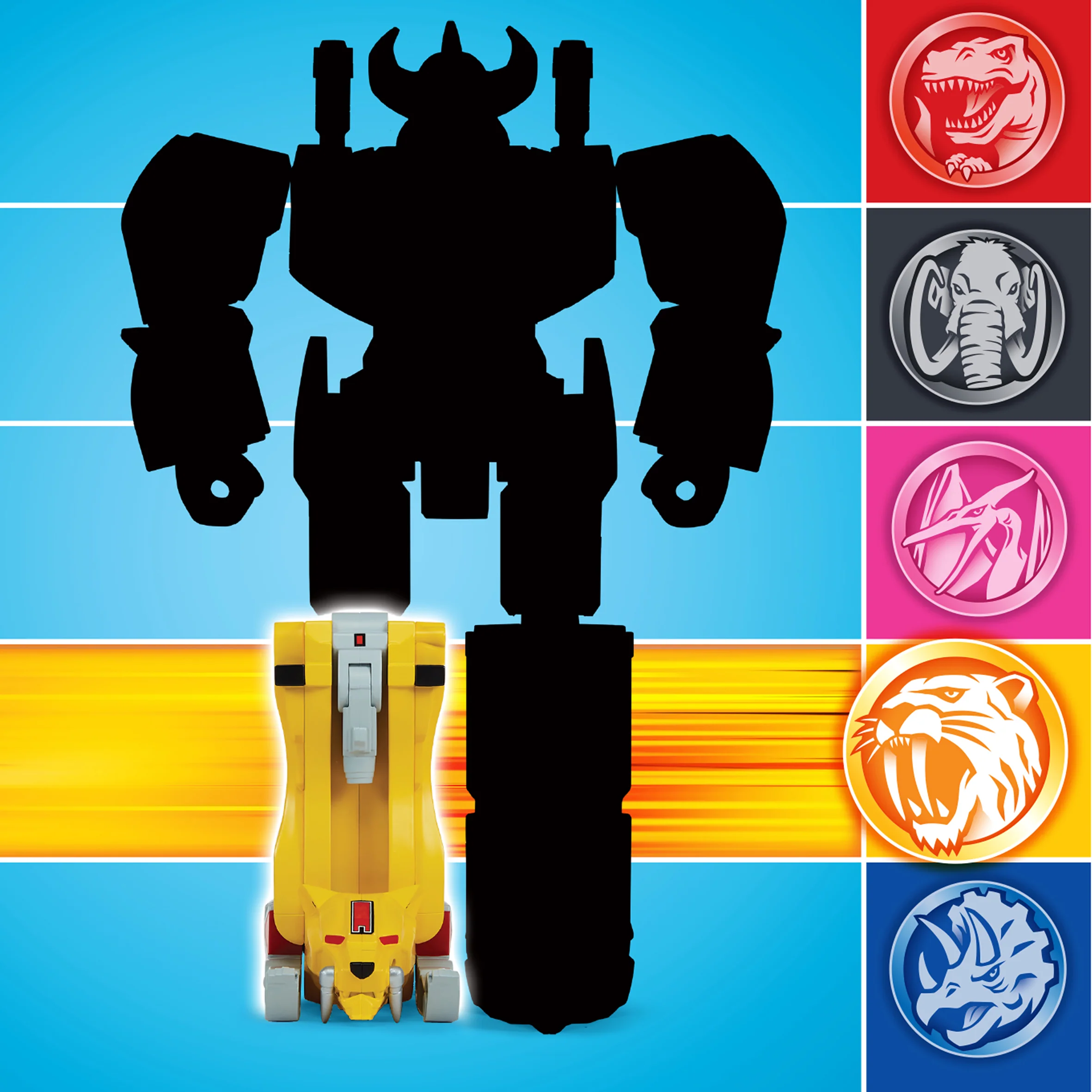 Mighty Morphin Power Rangers Re-Ignition Sabertooth Tiger Combinable Megazord - Image 5