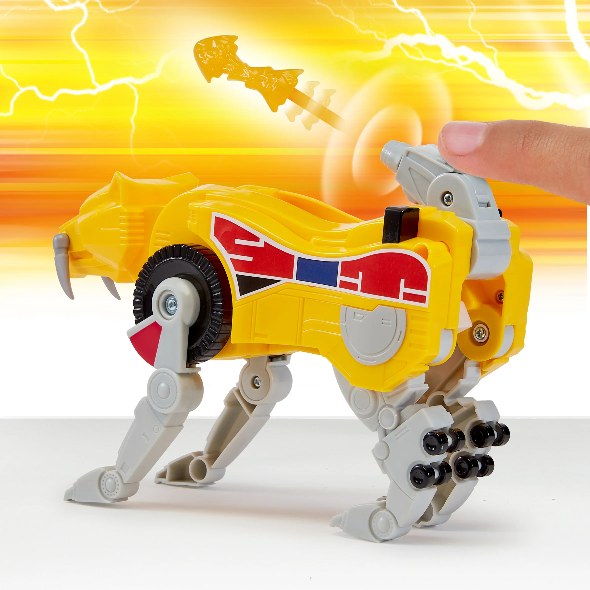 Mighty Morphin Power Rangers Re-Ignition Sabertooth Tiger Combinable Megazord - Image 6
