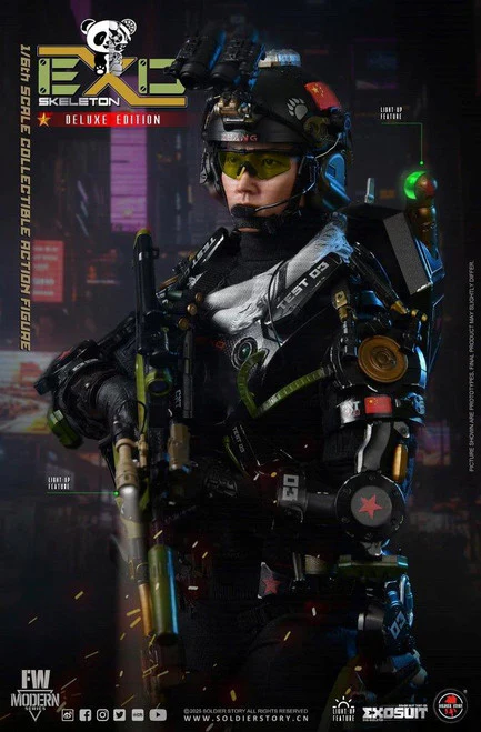 PRE-ORDER Soldier Story EXO-Skeleton Armor Suit Test-03 Panda Division DX Version 1/6 Scale Collectible Figure - Image 6