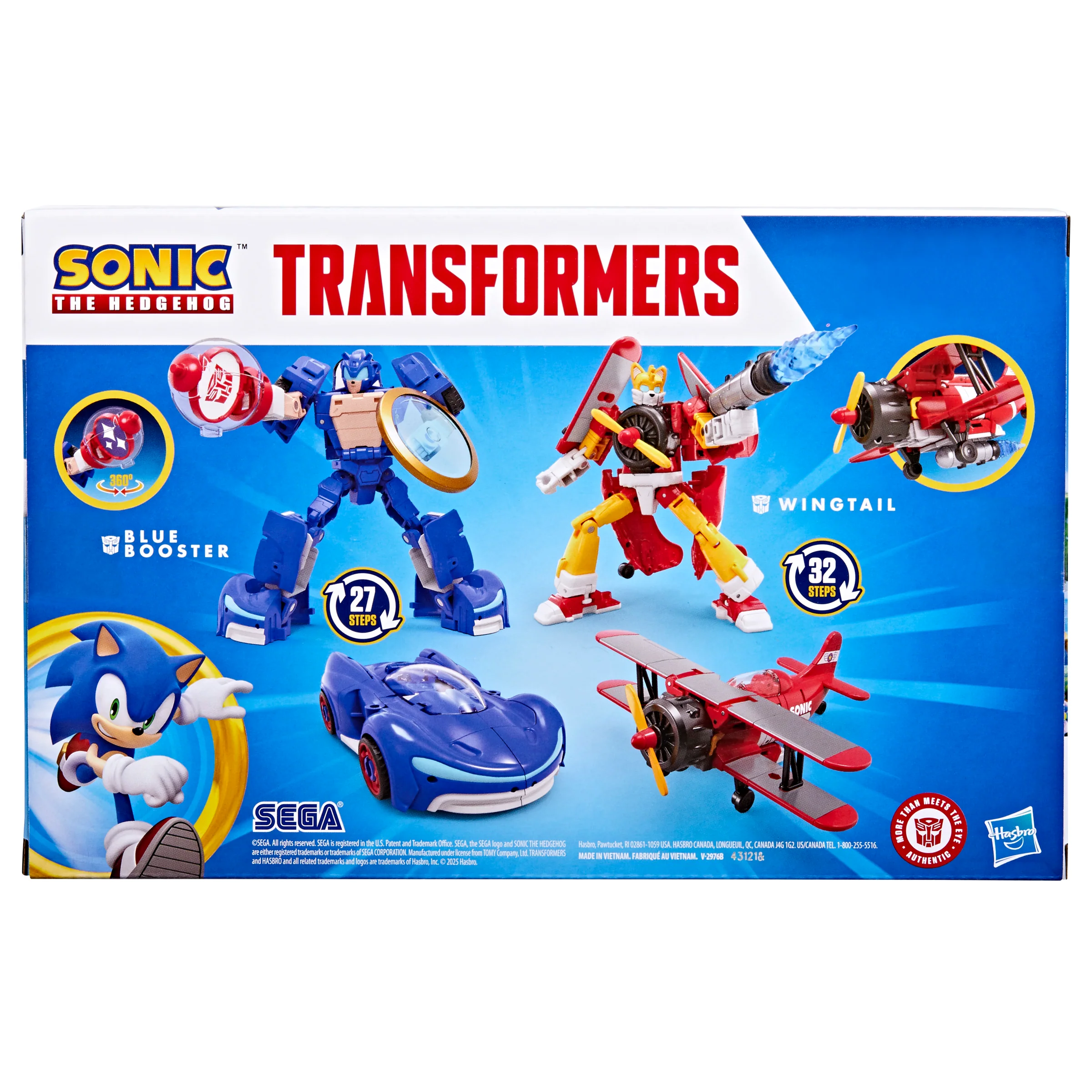 Transformers X Sonic The Hedgehog Wingtail & Blue Booster - Image 3