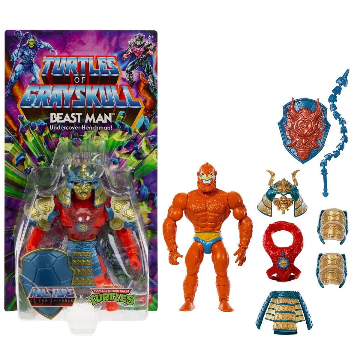 Turtles of Grayskull Wave 2 Set of 4 - Ram Man, Beast Man, Shredder & Raphael - Image 3